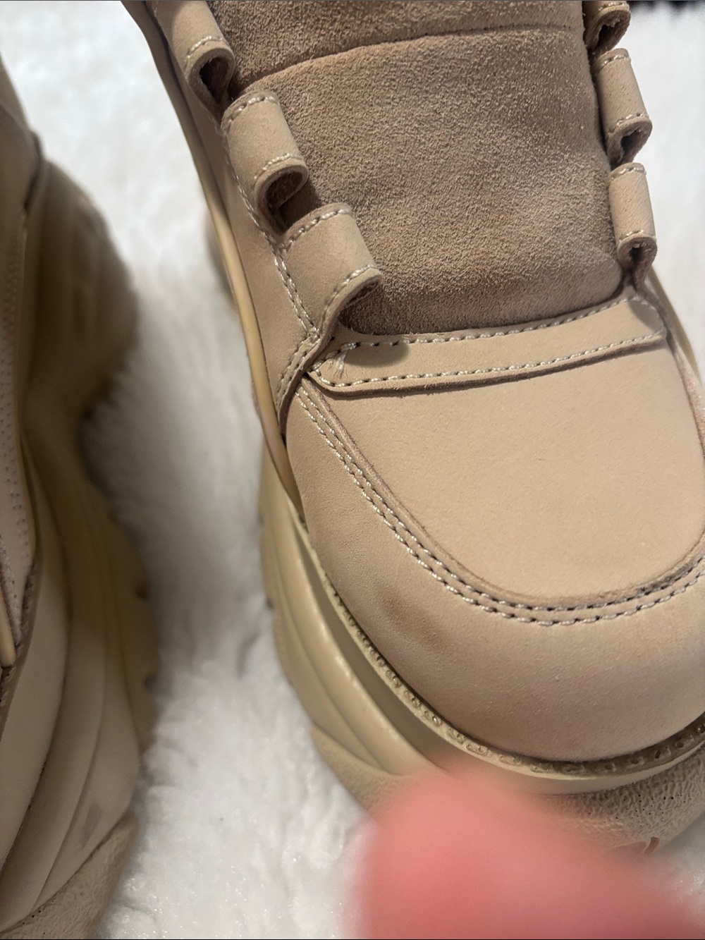 Buffalo David Bitton Women's Tan Platform Sneakers - Picture 4 of 12